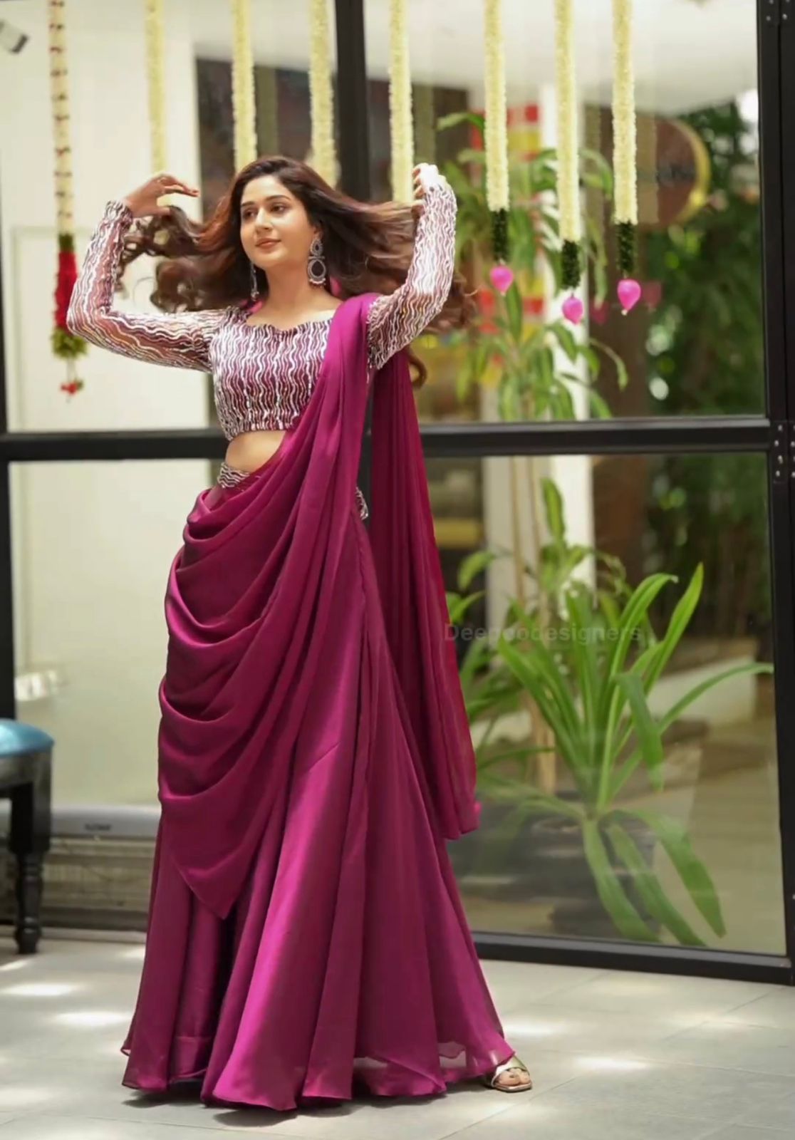 Embroidered Heavy Rangoli Lehenga Set with Dupatta (Fully Stitched)