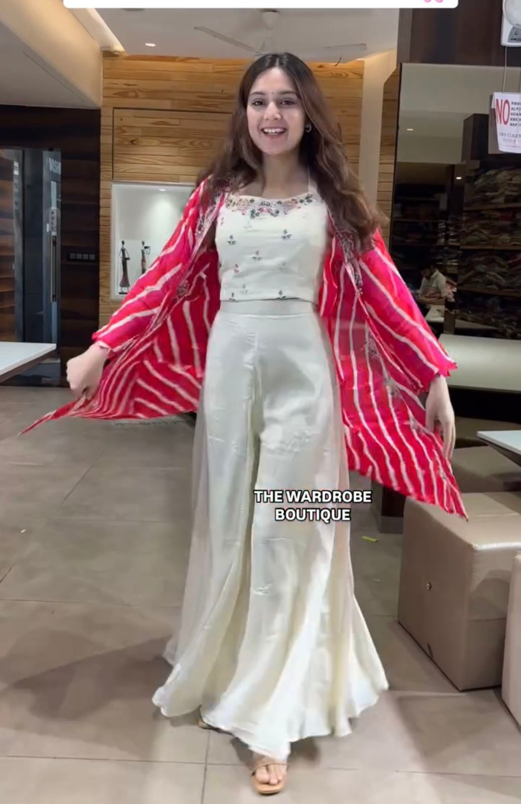 Super Trending Party Wear Shrug & Palazzo Set with Embroidered Blouse