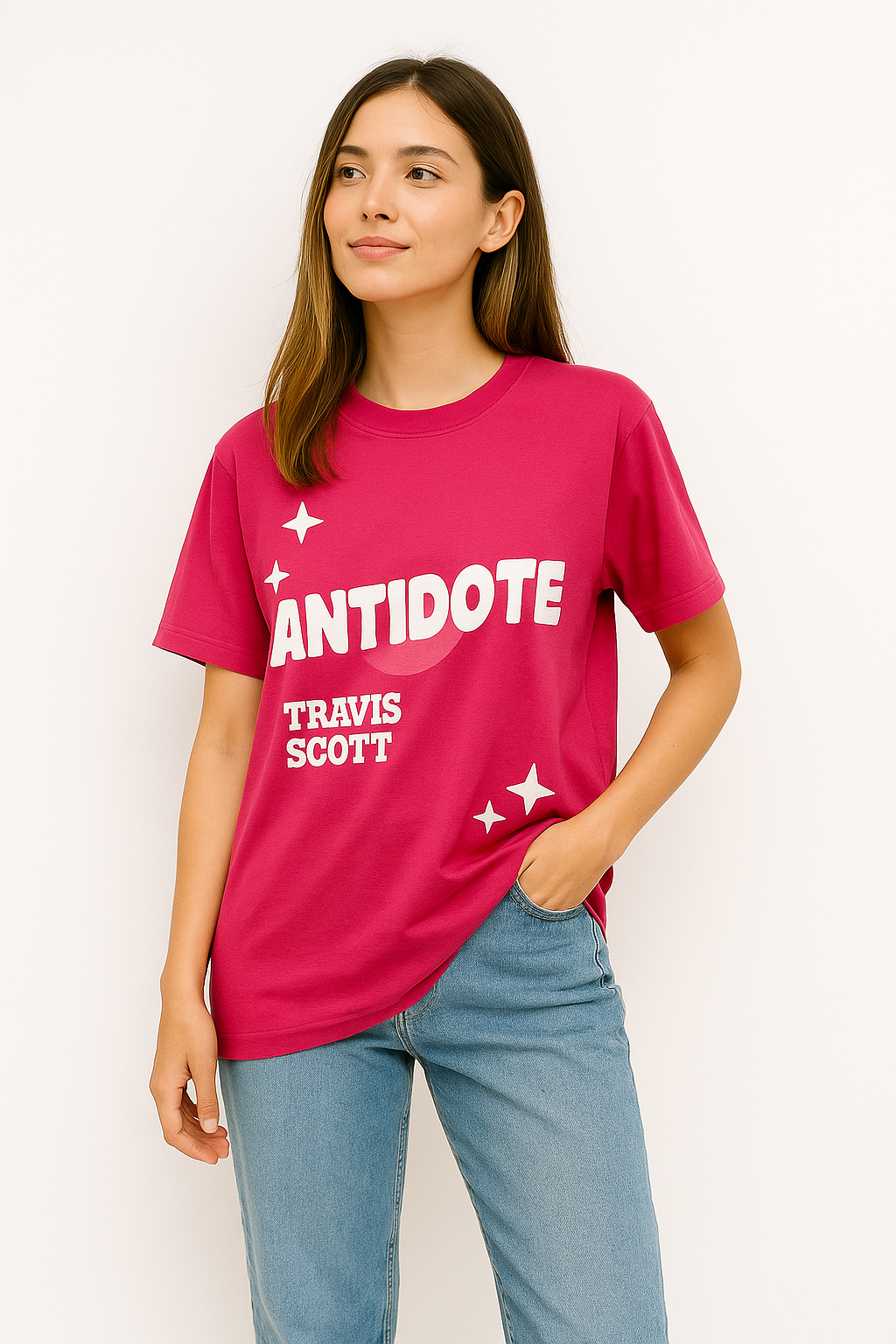 Hot Pink Travis Scott "ANTIDOTE" Graphic T-Shirt – Streetwear Fan Edition Tee