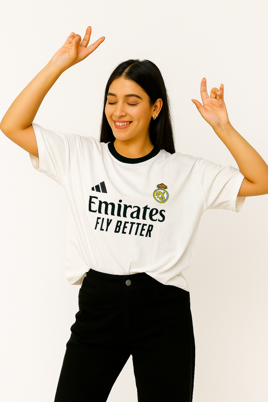 Real Madrid “Emirates Fly Better” T-Shirt – Official Fan-Inspired White Jersey Tee