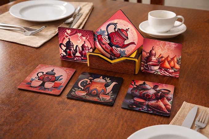 Elegant Tea Coasters Set for Cups & Mugs