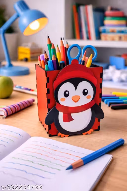 Penguin Pen Stand – Cute Desk Organizer for Study & Office